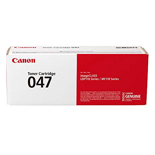 Canon Genuine Toner, Cartridge 047 Black (2164C001), 1 Pack, for Canon imageCLASS LBP113w, MF113w Laser Printer