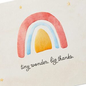 Hallmark Pack of Baby Shower Thank You Cards, Watercolor Rainbow (40 Cards and Envelopes)