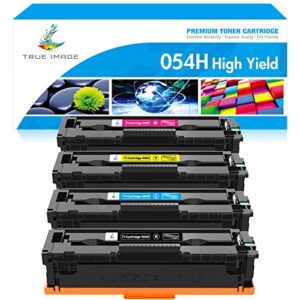 true image compatible toner cartridge replacement for canon 054 054h toner canon color imageclass mf644cdw mf642cdw lbp622cdw mf641cw printer toner (black cyan magenta yellow, 4-pack)