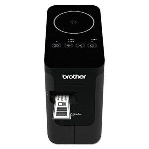 brother pt-p750w p-touch thermal transfer label maker with wireless printing, black – nfc, wifi and usb connectivity – 180 dpi, 30 mm/s, 0.94″ print width, 0.71″ printing height, auto cutter