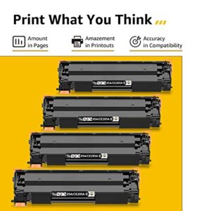 CMYBabee Compatible Toner Cartridges Replacement for HP 85A CE285A P1102W Toner for HP P1102W P1109W P1102 M1212NF M1217NFW P1006 P1005 P1505 Ink Printer (Black, 4-Packs)