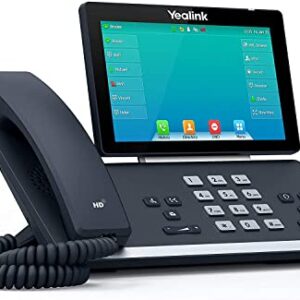 Yealink T57W IP Phone, 16 VoIP Accounts. 7-Inch Adjustable Color Touch Screen. USB 2.0, 802.11ac Wi-Fi, Dual-Port Gigabit Ethernet, 802.3af PoE, Power Adapter Not Included (SIP-T57W)