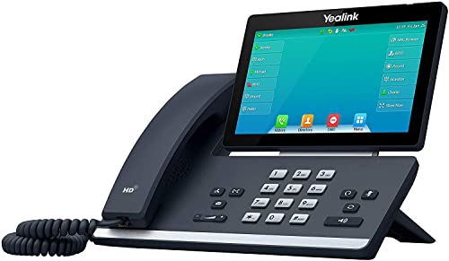 Yealink T57W IP Phone, 16 VoIP Accounts. 7-Inch Adjustable Color Touch Screen. USB 2.0, 802.11ac Wi-Fi, Dual-Port Gigabit Ethernet, 802.3af PoE, Power Adapter Not Included (SIP-T57W)