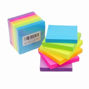 Early Buy Pop Up Sticky Notes 3x3 Refills Self-Stick Notes 6 Pads, 6 Bright Colors, 100 Sheets/Pad (6 Bright)