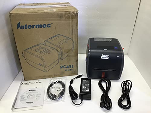 Intermec PC43TB00000201 Intermec, Pc43T Printer, 4" Thermal Transfer/Direct Thermal Desktop Printer, 203 Dpi, Icon Display, Tear-Off, USB 2.0 and USB Host, Includes Latin Fonts, Us Power Cord