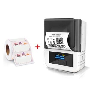 Mini Bluetooth Thermal Label Maker with Multi-Purpose Square Self-Adhesive Label