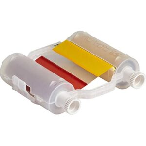 brady b30-r10000-kryg-8, 4.33″x200′ b30 r10000 printer ribbon, black/green/red/yellow, 1 cartridge