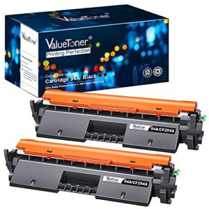 valuetoner compatible toner cartridge replacement for hp 94a cf294a to use with laserjet pro mfp m148dw, m148fdw, m118dw, m149fdw, laserjet m148, m118, m149(black, 2 pack)