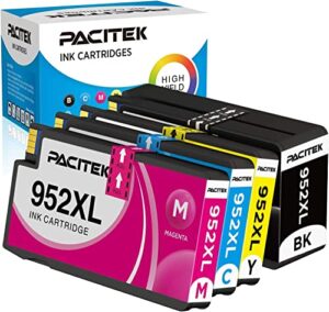 pacitek compatible 952xl ink cartridge use with hp officejet pro 7740 printer 8710 8715 8725 8720 8715 printers ink cartridges