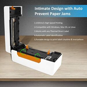 NETUM Shipping Label Printer, High-Speed 150mm/s Direct USB Thermal Barcode Printer 4×6 Shipping Label Printer Label Maker Machine Compatible with Ebay, Amazon, FedEx,UPS,Shopify,Etsy