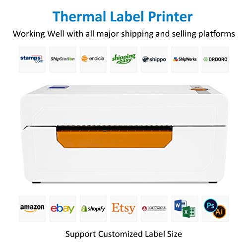 NETUM Shipping Label Printer, High-Speed 150mm/s Direct USB Thermal Barcode Printer 4×6 Shipping Label Printer Label Maker Machine Compatible with Ebay, Amazon, FedEx,UPS,Shopify,Etsy