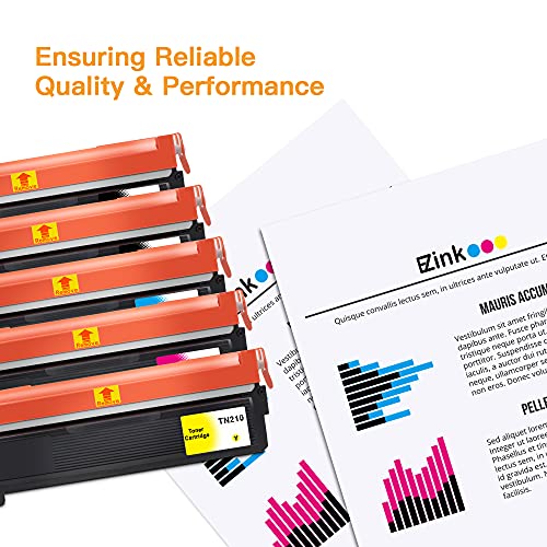 E-Z Ink (TM) Compatible Toner Cartridge Replacement for Brother TN210 TN-210 to use with HL-3040CN HL-3070CW HL-3075CW DCP-9010CN MFC-9010CN MFC-9320CW (2 Black, 1 Cyan, 1 Magenta, 1 Yellow) 5 Pack