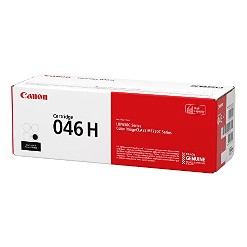 Canon Genuine Toner, Cartridge 046 Black, High Capacity (1254C001), 1 Pack, for Canon Color imageCLASS MF735Cdw, MF733Cdw, MF731Cdw, LBP654Cdw Laser Printer
