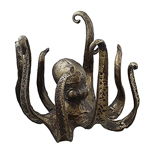 Roonmain Octopus Coffee Mug Holder Mug Holder Pendant Tea Cup Holder Vintage-Style Resin Octopus Table Topper Statue Ornament