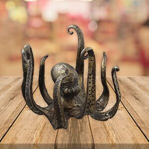 Roonmain Octopus Coffee Mug Holder Mug Holder Pendant Tea Cup Holder Vintage-Style Resin Octopus Table Topper Statue Ornament