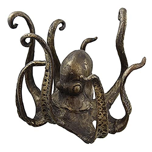 Roonmain Octopus Coffee Mug Holder Mug Holder Pendant Tea Cup Holder Vintage-Style Resin Octopus Table Topper Statue Ornament