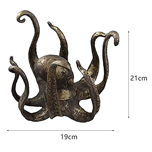 Roonmain Octopus Coffee Mug Holder Mug Holder Pendant Tea Cup Holder Vintage-Style Resin Octopus Table Topper Statue Ornament