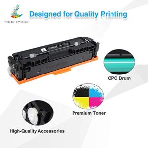 TRUE IMAGE Compatible Toner Cartridge Replacement for HP 206X 206A W2110A W2110X HP Color Pro M255dw MFP M283fdw M283cdw M283 M255 Printer Toner High Yield (Black Cyan Yellow Magenta, 4-Pack)