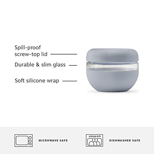 W&P Porter Seal Tight Lunch Bowl Container w/ Lid | Blush 16 Ounces | Leak & Spill Proof, Soup & Stew Food Storage, Meal Prep, Airtight, Microwave and Dishwasher Safe, BPA-Free Glass