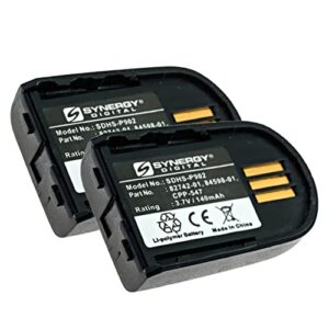 synergy digital 82742-01, 84598-01, 204755-01 battery combo pack compatible for plantronics wireless headset systems – pack of 2 replacement lithium polymer battery automatically recharges in cradle