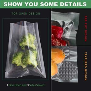 Vacuum Sealer Bags,Heavy Duty Pre-Cut Design Commercial Grade 4x6 Inch Food Sealable Bag for Heat Seal Food Storage,Smell Proof Bags Boilsafe to 280°F Freezable, Resizable,Reuseable (100Pcs)