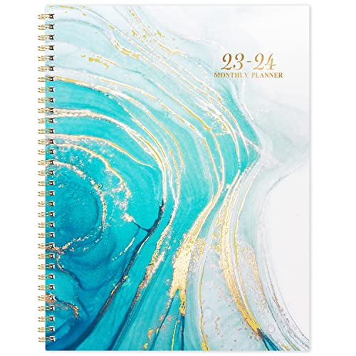 2023-2024 Monthly Planner/Calendar - Jul. 2023 - Dec. 2024, 18 Months Planner with Tabs & Note Pages, 9" x 11", Twin-Wire Binding and Two-Side Pocket, Perfect Organizer