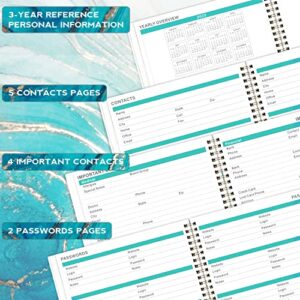 2023-2024 Monthly Planner/Calendar - Jul. 2023 - Dec. 2024, 18 Months Planner with Tabs & Note Pages, 9" x 11", Twin-Wire Binding and Two-Side Pocket, Perfect Organizer