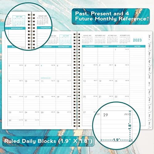 2023-2024 Monthly Planner/Calendar - Jul. 2023 - Dec. 2024, 18 Months Planner with Tabs & Note Pages, 9" x 11", Twin-Wire Binding and Two-Side Pocket, Perfect Organizer