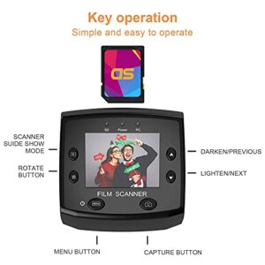 DIGITNOW! 135 Film Negative Scanner High Resolution Slide Viewer,Convert 35mm Film &Slide to Digital JPEG Save into SD Card, with Slide Mounts Feeder No Computer/Software Required