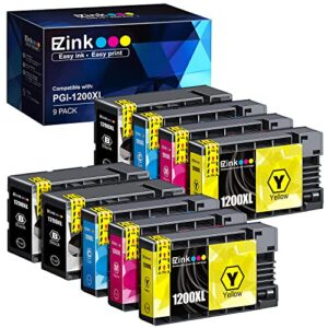 e-z ink (tm compatible pgi-1200xl ink cartridge replacement for canon pgi-1200 xl for maxify mb2720 mb2320 mb2120 mb2350 mb2050 mb2020 printer (3 black, 2 cyan, 2 magenta, 2 yellow, 9-pack)