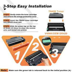 v4ink Compatible Drum Unit Replacement for Brother DR420 to use for HL-2240 HL-2240D HL-2270DW HL-2280DW MFC-7360N MFC-7460DN MFC-7860DW Brother IntelliFax-2840 2940 DCP-7060D DCP-7065DN Printer