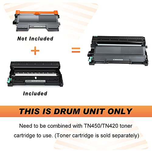 v4ink Compatible Drum Unit Replacement for Brother DR420 to use for HL-2240 HL-2240D HL-2270DW HL-2280DW MFC-7360N MFC-7460DN MFC-7860DW Brother IntelliFax-2840 2940 DCP-7060D DCP-7065DN Printer