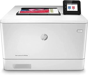 hp laserjet pro m454dw wireless color laser printer (w1y45a), print only, 28ppm, 600×600 dpi, duplex printing, 2.7″ color touchscreen display, auto on/off technology, wi-fi, lanbertent printer cable