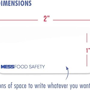 MESS Dissolvable Food Labels for Containers 1x2" Blank Kitchen Labels - Food Storage Labels - Removable Freezer Labels - Dissolvable Labels for Food Containers - Washable Canning Label (500)