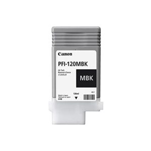 canon pfi-120mbk pigment matte black ink tank 130ml in retail packaging