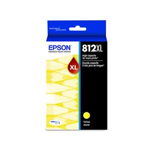 epson t812 durabrite ultra ink high capacity yellow cartridge (t812xl420-s) for select workforce pro printers