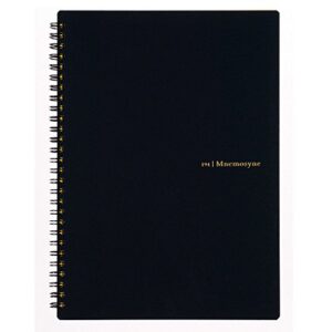 maruman mnemosyne notebook 9.92 x 7.05 inches (b5), 7mm ruled 30-line, 80 sheets (n194a), black