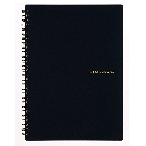 Maruman MNEMOSYNE Notebook 9.92 x 7.05 Inches (B5), 7mm ruled 30-line, 80 Sheets (N194A), Black