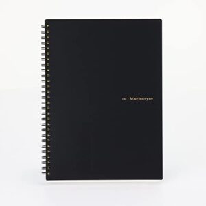 Maruman MNEMOSYNE Notebook 9.92 x 7.05 Inches (B5), 7mm ruled 30-line, 80 Sheets (N194A), Black