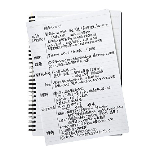 Maruman MNEMOSYNE Notebook 9.92 x 7.05 Inches (B5), 7mm ruled 30-line, 80 Sheets (N194A), Black