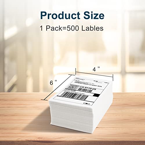 beeprt Shipping Label Printer & 4" X 6" Direct Thermal Labels (500 PCS)