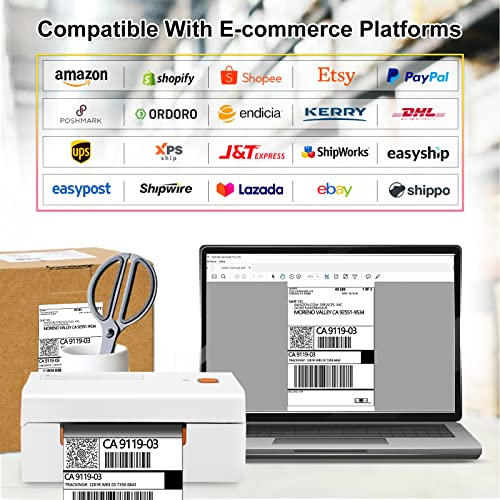 beeprt Shipping Label Printer & 4" X 6" Direct Thermal Labels (500 PCS)