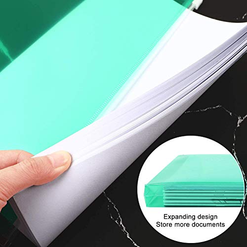 EOOUT 8pcs Plastic Envelopes, 9.8 x 12.8 Inches Letter Size Poly Zip Envelopes, Expanding Zipper Folder with 4 Assorted Colors for School and Office Supplies