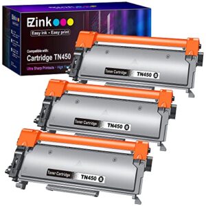 e-z ink (tm) compatible toner cartridge replacement for brother tn450 tn-450 tn420 tn-420 to use with intellifax 2840 2940 hl-2270dw mfc-7240 mfc-7360n (high yield, 3 pack)