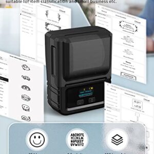 Petural M120 Label Maker-Barcode Label Printer, 3 Rolls Labels Set Bluetooth Label Maker, Thermal Portable Mini Label Maker Machine for Barcode,Qr Code,Small Business,Home Labeling,Address etc,Black