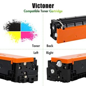 VICTONER 206X 206A Toner Cartridges 4 Pack High Yield (with Chip) Compatible Replacement for HP 206X 206A W2110X W2110A Work for HP Color MFP M283fdw M283cdw M283 Pro M255dw Printer Set Ink (B/C/Y/M)