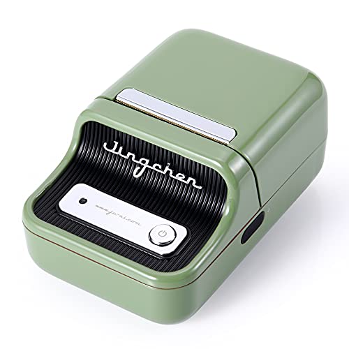 Hycodest Thermal Label Printer B21 Wireless Bluetooth Portable Printer Label Maker Machine with Tape (50x20 mm, 200 pcs) Compatible with Android & iOS System, Green