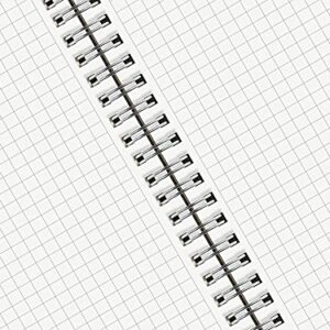 HULYTRAAT Large Graph Ruled Wirebound Spiral Notebook, 8.5 x 11 Inches, 5mm Grid (2 sq/cm) Paper Pad, Premium 100gsm Ivory White Acid-Free Paper, 128 Squared/Grid Pages per Book (Pack of 2)