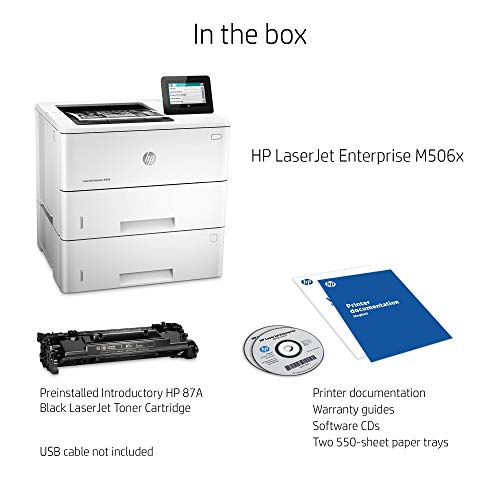 HP Laserjet Enterprise M506x Monochrome Printer, (F2A70A) (Certified Refurbished)