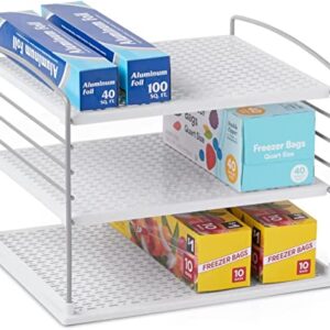 YouCopia UpSpace Cabinet Box Organizer, Adjustable Kitchen and Pantry Shelf for Plastic Wrap and Foil Storage, Medium